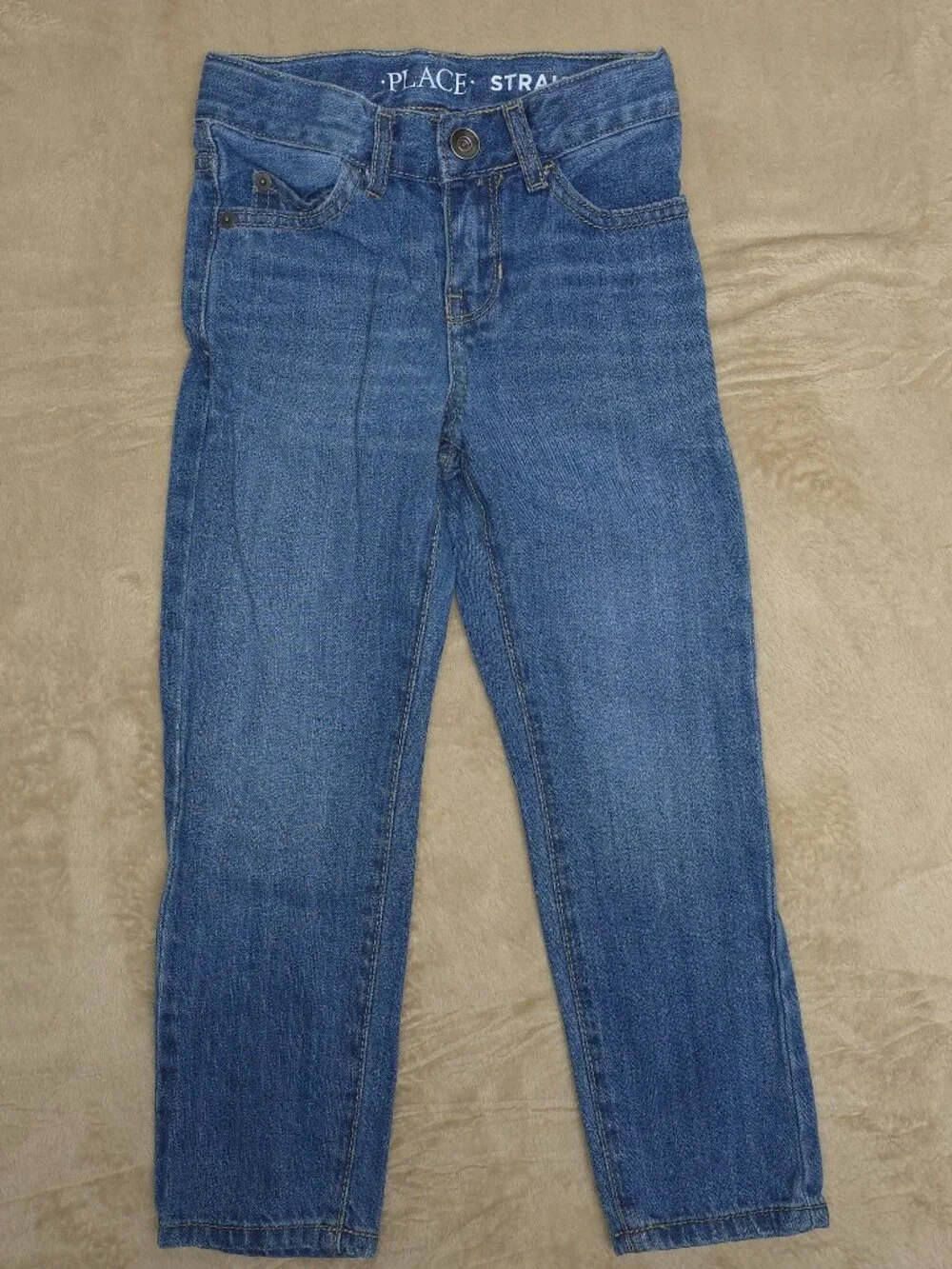 The Children Place Straight Jeans Size 5S Lot of 2 Blue Denim Boys 100% Cotton